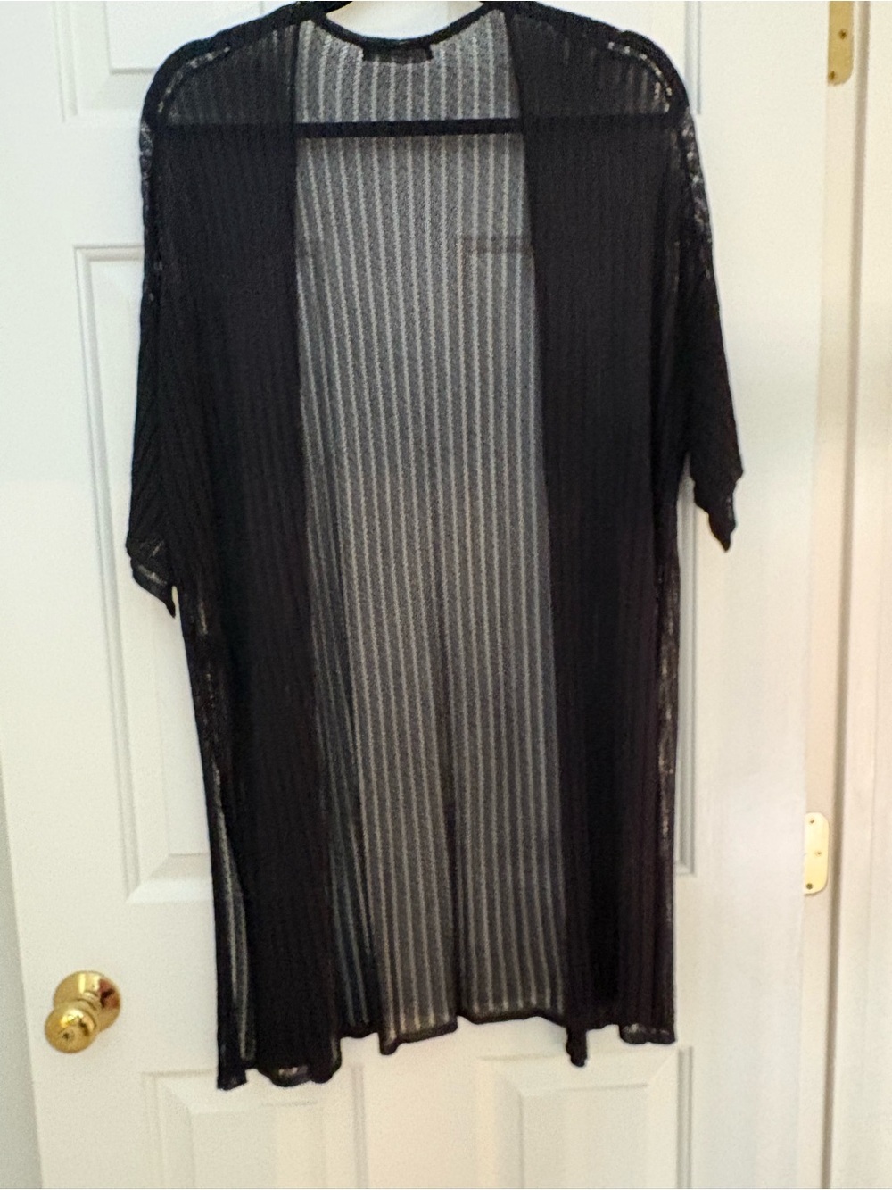 Zara Black Sheer Long Duster